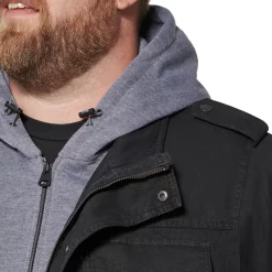 Big & Tall Levi's® Washed Cotton Sherpa-Lined Hooded Field Coat -Mens Winter Outdoor Clothing Shop 2241892 ALT5