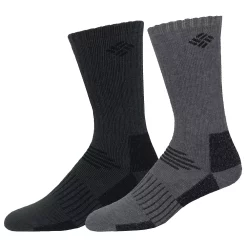 Men's Columbia 2-pack Wool-Blend Socks -Mens Winter Outdoor Clothing Shop 2699269 Gravel
