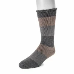 Men's MUK LUKS Heat Retainers Solid Thermal Socks -Mens Winter Outdoor Clothing Shop 3052441 Gray Oatmeal