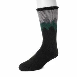 Men's MUK LUKS Heat Retainers Solid Thermal Socks -Mens Winter Outdoor Clothing Shop 3052441 Green Treeline