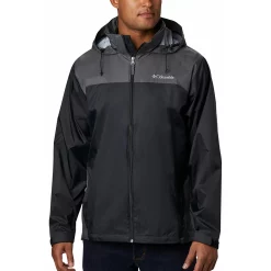Men's Columbia Glennaker Packable Rain Jacket -Mens Winter Outdoor Clothing Shop 3395672 Black Grill