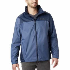 Men's Columbia Glennaker Packable Rain Jacket -Mens Winter Outdoor Clothing Shop 3395672 Dark Mountain