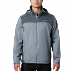 Men's Columbia Glennaker Packable Rain Jacket -Mens Winter Outdoor Clothing Shop 3395672 Gray Ash Graphite