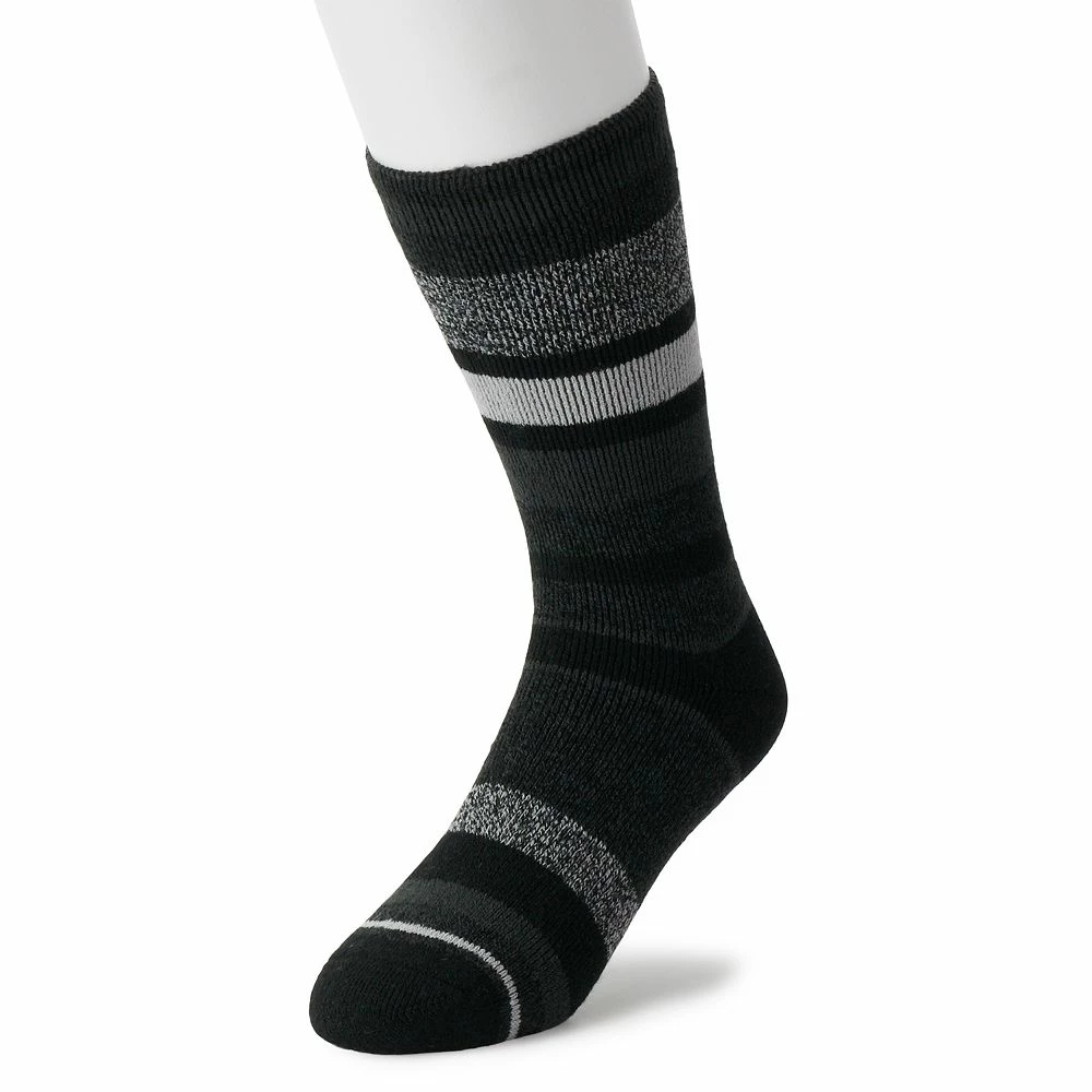 Men's Heat Holders LITE Thermal Striped Crew Socks 3 Men's Heat Holders LITE Thermal Striped Crew Socks