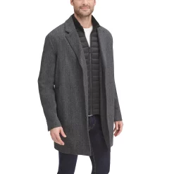 Men's Dockers® Midweight Wool-Blend Topcoat with Quilted Bib -Mens Winter Outdoor Clothing Shop 3799953 ALT5
