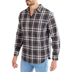 Men's Smith's Workwear Buffalo Plaid Flannel Button-Down Shirt -Mens Winter Outdoor Clothing Shop 4134071 ALT2