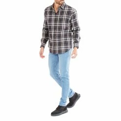 Men's Smith's Workwear Buffalo Plaid Flannel Button-Down Shirt -Mens Winter Outdoor Clothing Shop 4134071 ALT5