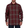 Men's Smith's Workwear Buffalo Plaid Flannel Button-Down Shirt 2 Men's Smith's Workwear Buffalo Plaid Flannel Button-Down Shirt -Mens Winter Outdoor Clothing Shop 4134071 Burgundy