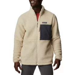 Men's Columbia Mountainside Heavyweight Fleece Zip-Front Jacket -Mens Winter Outdoor Clothing Shop 4217516 Ancient Fossil