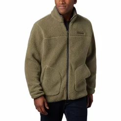 Men's Columbia Rugged Ridge II Sherpa Fleece Jacket -Mens Winter Outdoor Clothing Shop 4217685 Stone Green