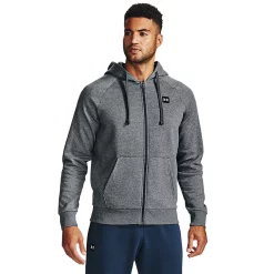 Men's Under Armour Rival Fleece Full-Zip Hoodie -Mens Winter Outdoor Clothing Shop 4265910 Pitch Gray Light