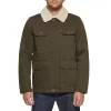 Men's Levi's Corduroy Sherpa-Collar Field Jacket -Mens Winter Outdoor Clothing Shop 4309767 Olive