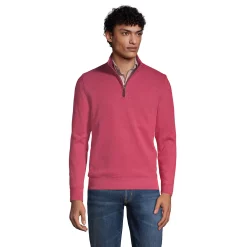 Men's Lands' End Bedford Regular-Fit Ribbed Quarter-Zip Pullover Sweater 21 Men's Lands' End Bedford Regular-Fit Ribbed Quarter-Zip Pullover Sweater -Mens Winter Outdoor Clothing Shop 4422815 Blossom Heather