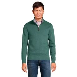Men's Lands' End Bedford Regular-Fit Ribbed Quarter-Zip Pullover Sweater 22 Men's Lands' End Bedford Regular-Fit Ribbed Quarter-Zip Pullover Sweater -Mens Winter Outdoor Clothing Shop 4422815 Deep Green Heather