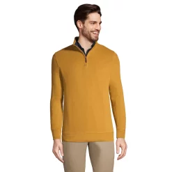 Men's Lands' End Bedford Regular-Fit Ribbed Quarter-Zip Pullover Sweater 17 Men's Lands' End Bedford Regular-Fit Ribbed Quarter-Zip Pullover Sweater -Mens Winter Outdoor Clothing Shop 4422815 Golden Brown