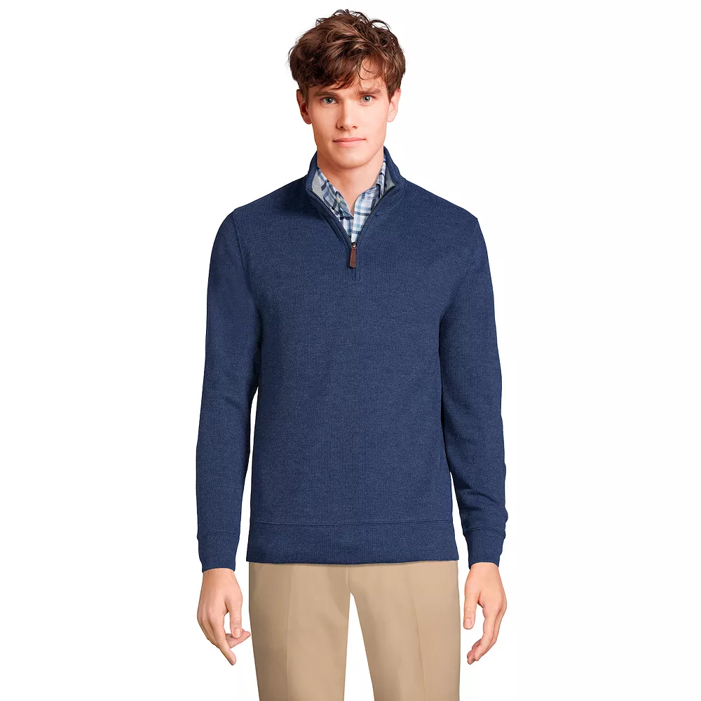 Men's Lands' End Bedford Regular-Fit Ribbed Quarter-Zip Pullover Sweater 9 Men's Lands' End Bedford Regular-Fit Ribbed Quarter-Zip Pullover Sweater - Image 7