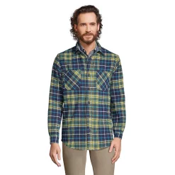 Men's Lands' End Traditional-Fit Rugged Flannel Button-Down Shirt