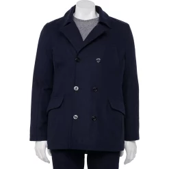 Men's Urban Republic Mixed Media Double-Breasted Sherpa-Lined Wool-Blend Jacket -Mens Winter Outdoor Clothing Shop 4471636 Navy