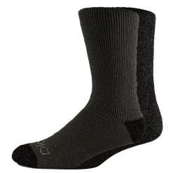Men's Dickies 2-pack Heavyweight Charcoal-Fiber Thermal Crew Socks -Mens Winter Outdoor Clothing Shop 4471795 Black