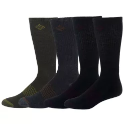 Men's Columbia 4-pack Casual Boot Socks -Mens Winter Outdoor Clothing Shop 4535207 Green Gray