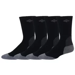 Men's Columbia 4-pack Wool-Blend Socks -Mens Winter Outdoor Clothing Shop 4535211 Black Solid