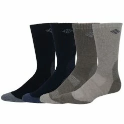 Men's Columbia 4-pack Wool-Blend Socks -Mens Winter Outdoor Clothing Shop 4535211 Blue Black