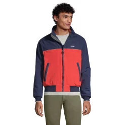 Big & Tall Lands' End Classic Squall Jacket 9 Big & Tall Lands' End Classic Squall Jacket -Mens Winter Outdoor Clothing Shop 4550763 Orange Radiant Navy