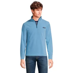 Men's Lands' End Fleece Quarter-Zip Pullover -Mens Winter Outdoor Clothing Shop 4550765 Muted Blue