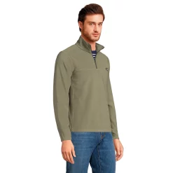 Men's Lands' End Fleece Quarter-Zip Pullover -Mens Winter Outdoor Clothing Shop 4550765 Sunwashed Olive