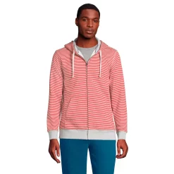 Big & Tall Lands' End Serious Sweats Full-Zip Hoodie 18 Big & Tall Lands' End Serious Sweats Full-Zip Hoodie -Mens Winter Outdoor Clothing Shop 4552015 Red Gray Stripe