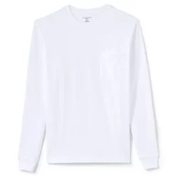 Big & Tall Lands' End Super Pocket Tee -Mens Winter Outdoor Clothing Shop 4561319 White