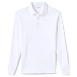 Big & Tall Lands' End Super Soft Supima Polo -Mens Winter Outdoor Clothing Shop 4561431 White
