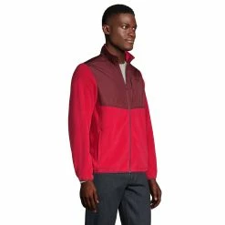 Men's Lands' End Colorblock T200 Fleece Jacket -Mens Winter Outdoor Clothing Shop 4562756 ALT2