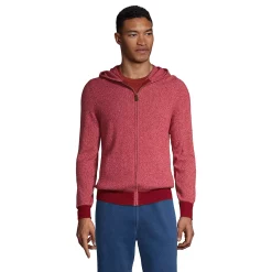 Men's Lands' End Cashmere Full-Zip Sweater Hoodie -Mens Winter Outdoor Clothing Shop 4562866 Soft Mojave Rose