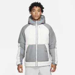Men's Nike Sportswear Therma-FIT Legacy Hooded Jacket -Mens Winter Outdoor Clothing Shop 4901659 Gray