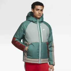Men's Nike Sportswear Therma-FIT Legacy Hooded Jacket -Mens Winter Outdoor Clothing Shop 4901659 Jade