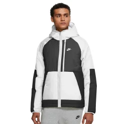 Men's Nike Sportswear Therma-FIT Legacy Hooded Jacket -Mens Winter Outdoor Clothing Shop 4901659 White Black
