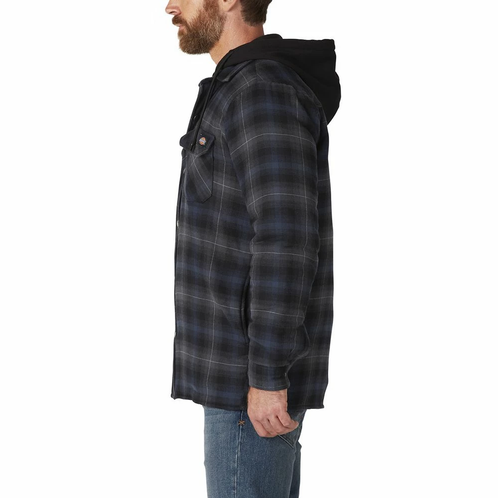 Men's Dickies Fleece Hooded Flannel Shirt Jacket with Hydroshield 11 Men's Dickies Fleece Hooded Flannel Shirt Jacket with Hydroshield - Image 9