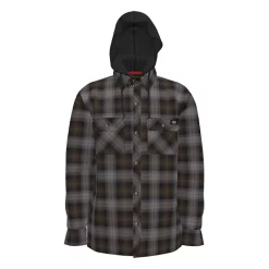 Men's Dickies Fleece Hooded Flannel Shirt Jacket with Hydroshield 14 Men's Dickies Fleece Hooded Flannel Shirt Jacket with Hydroshield -Mens Winter Outdoor Clothing Shop 4941775 New Black