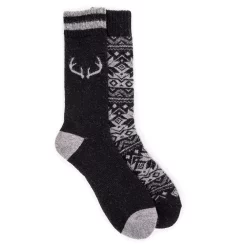 Men's MUK LUKS 2-pack Wool-Blend Boot Socks 11 Men's MUK LUKS 2-pack Wool-Blend Boot Socks -Mens Winter Outdoor Clothing Shop 5033836 ALT