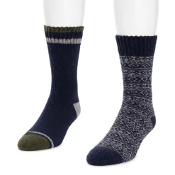 Men's MUK LUKS 2-pack Wool-Blend Boot Socks 10 Men's MUK LUKS 2-pack Wool-Blend Boot Socks -Mens Winter Outdoor Clothing Shop 5033836 Navy Grey