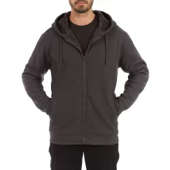 Men's Smith's Workwear Hooded Sherpa-Lined Thermal Jacket -Mens Winter Outdoor Clothing Shop 5156339 Dark Grey