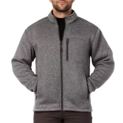 Men's Smith's Workwear Sherpa-Lined Sweater Fleece Jacket -Mens Winter Outdoor Clothing Shop 5156342 Heather Grey