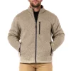 Men's Smith's Workwear Sherpa-Lined Sweater Fleece Jacket 1 Men's Smith's Workwear Sherpa-Lined Sweater Fleece Jacket -Mens Winter Outdoor Clothing Shop 5156342 Oatmeal Heather