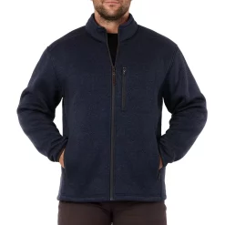 Men's Smith's Workwear Sherpa-Lined Sweater Fleece Jacket -Mens Winter Outdoor Clothing Shop 5156342 Slate Blue Heather
