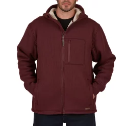 Men's Smith's Workwear Sherpa-Lined Hooded Thermal Shirt Jacket 13 Men's Smith's Workwear Sherpa-Lined Hooded Thermal Shirt Jacket -Mens Winter Outdoor Clothing Shop 5156348 Heather Burgundy