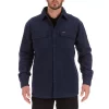 Men's Smith's Workwear Sherpa-Lined Fleece Shirt Jacket 2 Men's Smith's Workwear Sherpa-Lined Fleece Shirt Jacket -Mens Winter Outdoor Clothing Shop 5156349 Navy