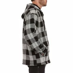 Men's Smith's Workwear Buffalo Plaid Sweater Fleece Hooded Jacket -Mens Winter Outdoor Clothing Shop 5156714 ALT2