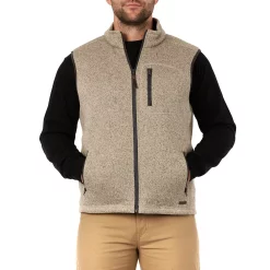 Men's Smith's Workwear Sherpa-Lined Sweater Fleece Vest 12 Men's Smith's Workwear Sherpa-Lined Sweater Fleece Vest -Mens Winter Outdoor Clothing Shop 5156715 Oatmeal Heather