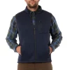 Men's Smith's Workwear Sherpa-Lined Sweater Fleece Vest -Mens Winter Outdoor Clothing Shop 5156715 Slate Blue Heather